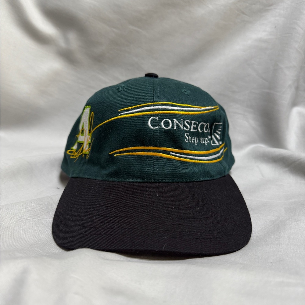 VINTAGE CONSECO Step Up Racing Hat | #14 AJ Foyt | Black/Green | Fersten Inc